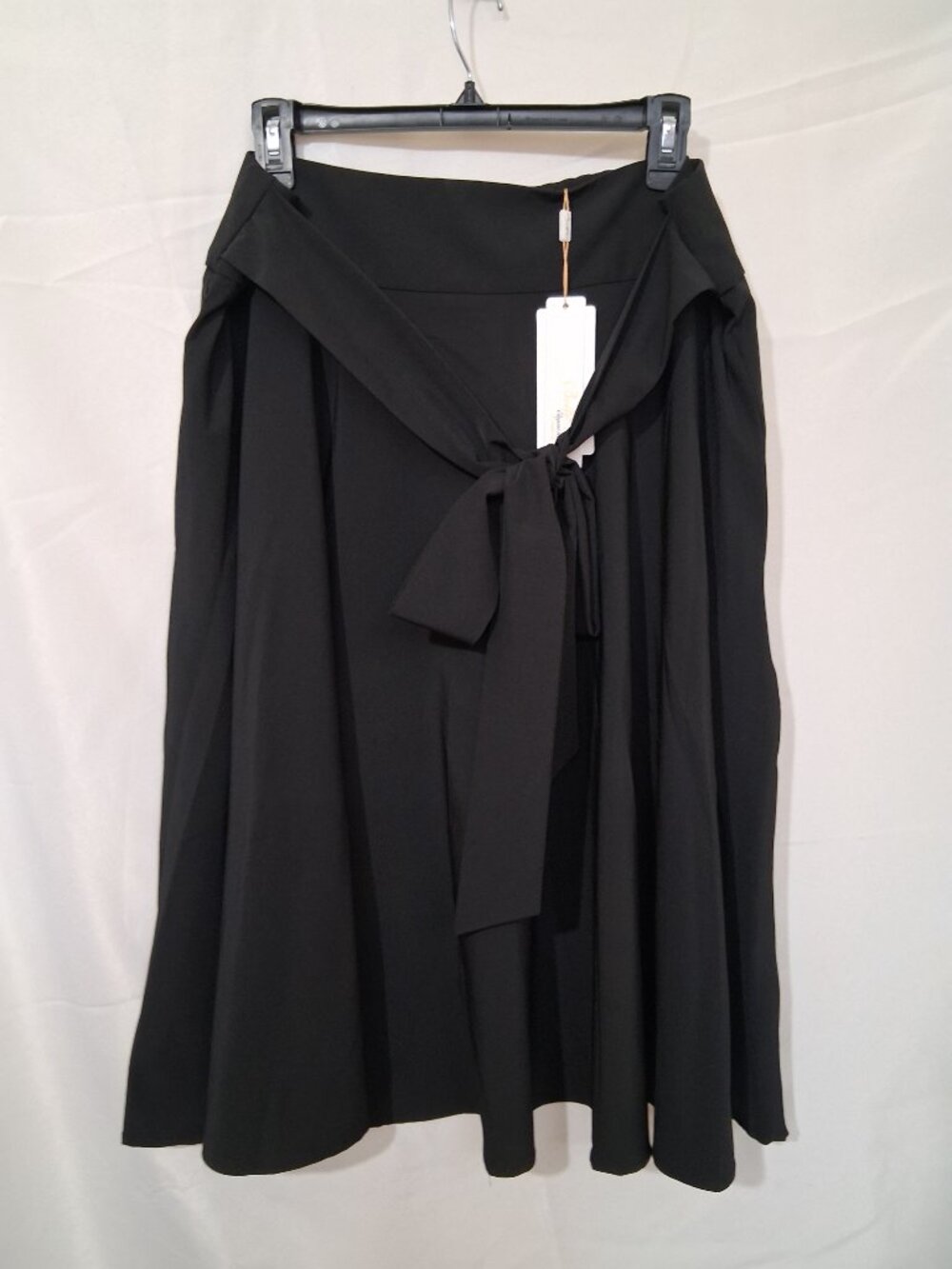 Belle Poque Women’s A-Line Midi Skirt XL Black Flared Skater Retro NEW - Picture 7 of 14